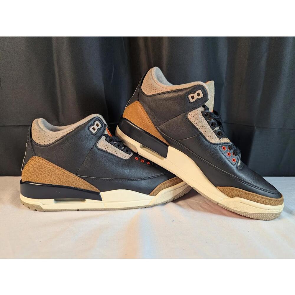 Jordan 3 Retro "Desert Elephant" Black Rush Orange US 8 Used Good CT8532-008